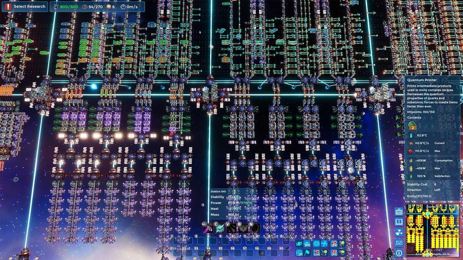 A large factory station of assemblers, belts and connectors