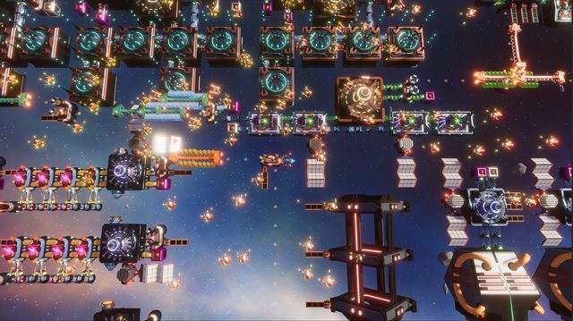 A busy station with drones flying all over it